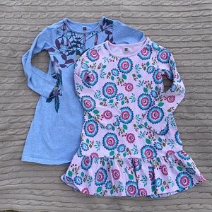 Lot of 2 Tea Collection long sleeve print dresses